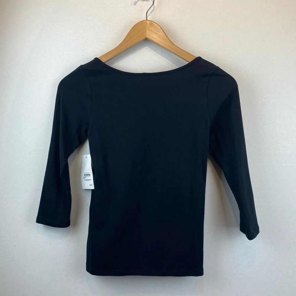 Frenchi blue scoop neck 3/4 sleeve tee NWT 💙✨ - Picture 7 of 10